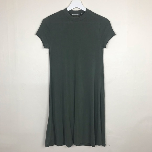 April Spirit Mock Neck Casual Dress in Olive - Picture 2 of 5